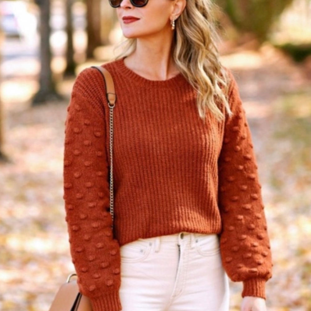 Madewell |  Bobble Sweater with Balloon Sleeve ✨